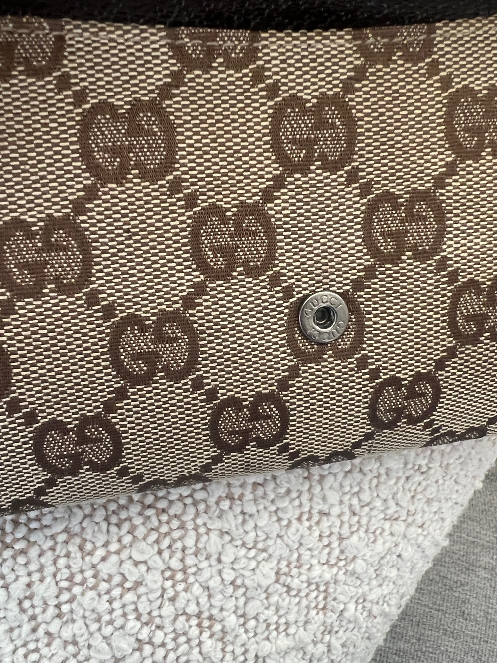 Gucci Beige and Brown GG Canvas Continental Wallet with Signature Snap - Picture 10 of 10